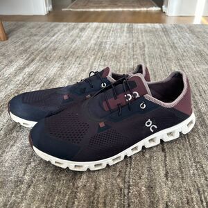 Men's Cloud 5 Coast Sneakers, Running, Blue and Maroon, Size 12.5